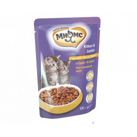 Pauch Mnyams dlya kotyat s kuriczej 100 g v souse