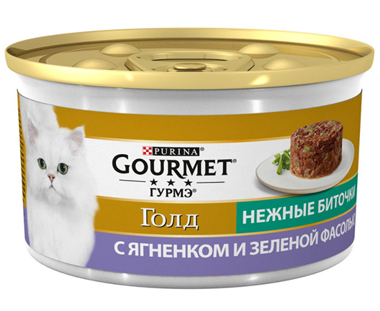 Purina Gourmet GOLD nezhny`e bitochki s yagnenkom i zelenoj fasol`yu