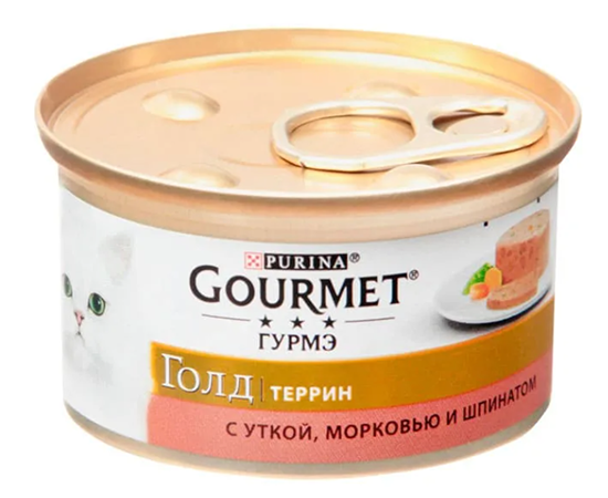 Purina Gourmet GOLD terrin s utkoj, morkov`yu i shpinatom