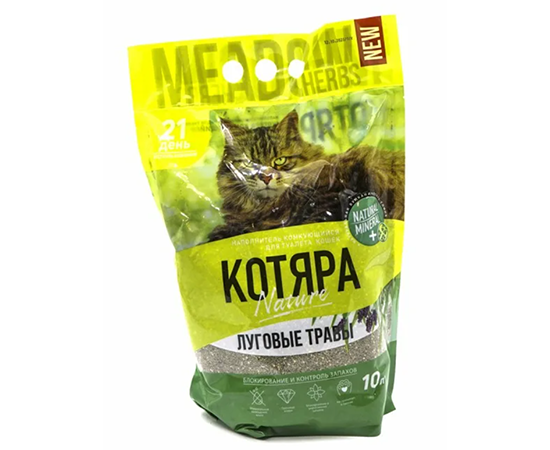 Napolnitel` Kotyara komkayushhijsya lugovy`e travy` 10 l, 4,2kg