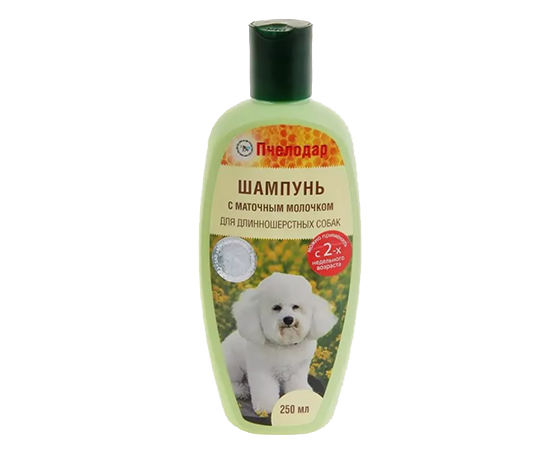 Shampun` Pchelodar gigienich. s matochny`m molochkom dlya dlinnosherstny`kh sobak 250 ml
